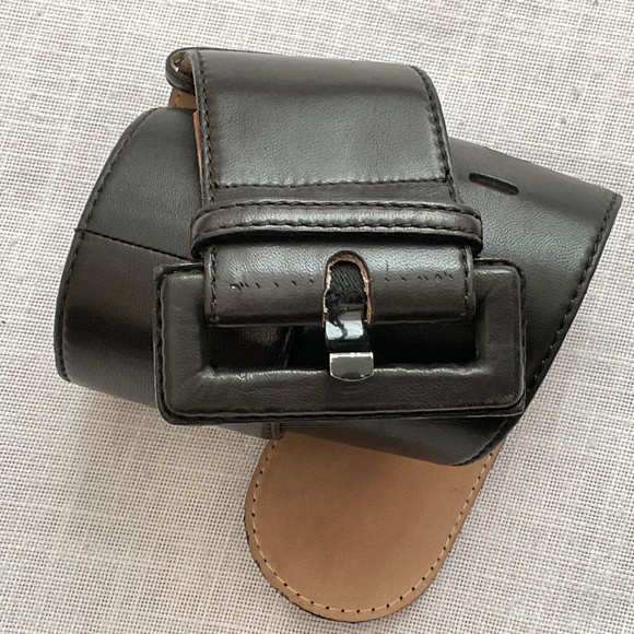 Vintage Donna Karen NY Wide Black Leather Belt Made in USA main image 5